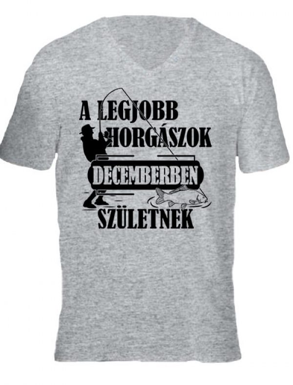 Decemberi horgászok - Férfi V nyakú póló