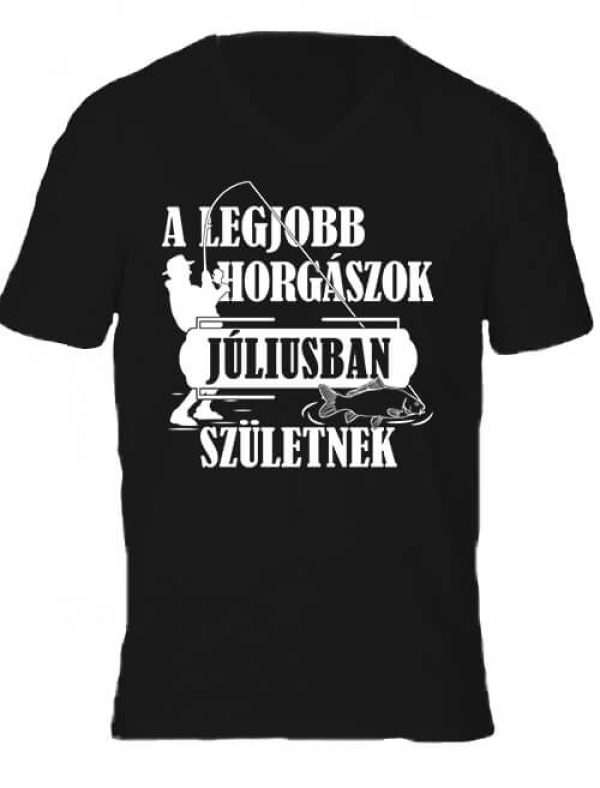 Júliusi horgászok - Férfi V nyakú póló