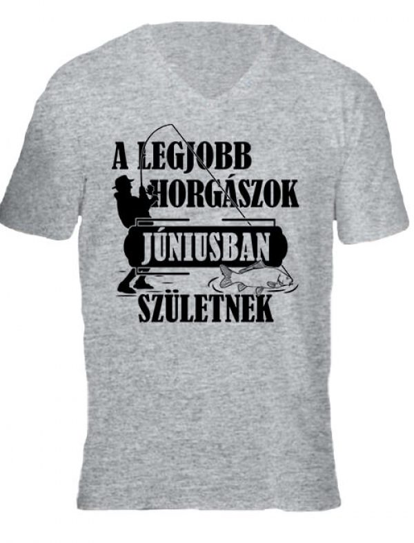 Júniusi horgászok - Férfi V nyakú póló