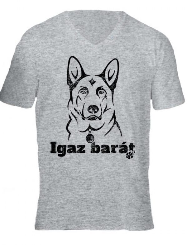 Németjuhász igaz barát - Férfi V nyakú póló