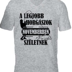 Novemberi horgászok – Férfi V nyakú póló