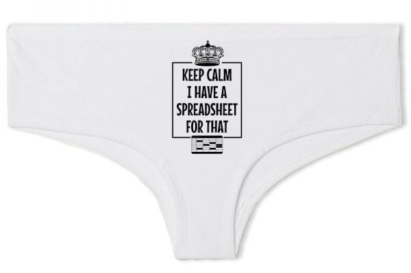 Keep calm I have a spreadsheet - Francia bugyi