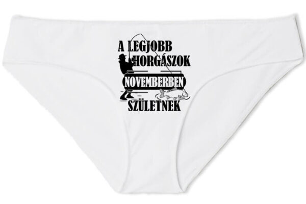 Női bugyi novemberi horgászok fehér