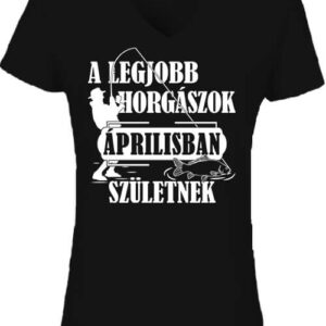 Áprilisi horgászok – Női V nyakú póló