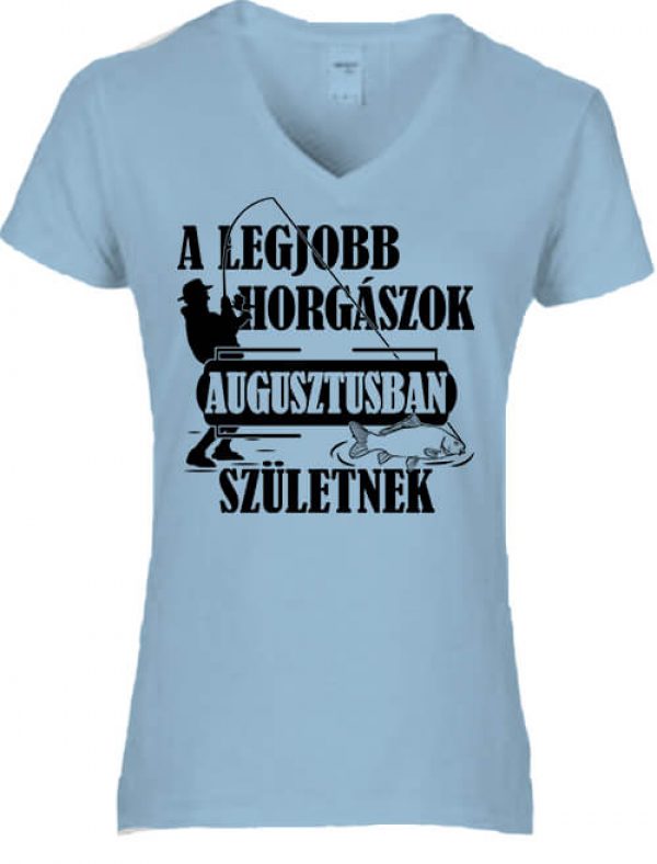 Augusztusi horgászok - Női V nyakú póló
