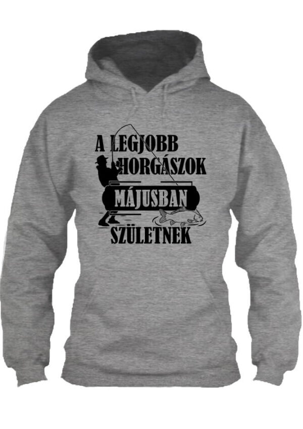 Májusi horgászok - Unisex kapucnis pulóver