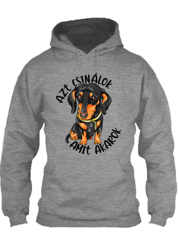 Makacs tacskó - Unisex kapucnis pulóver