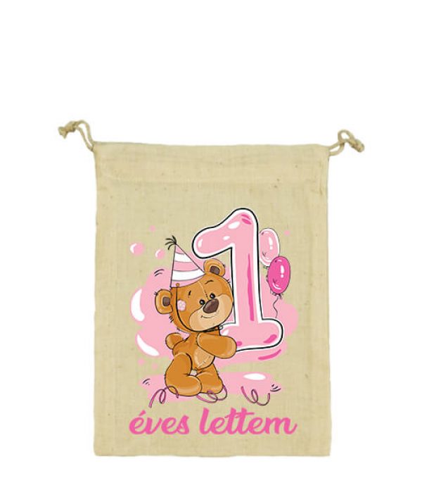 1 éves lettem lány - Vászonzacskó kicsi