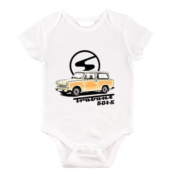 Baby body Trabant 601 fehér
