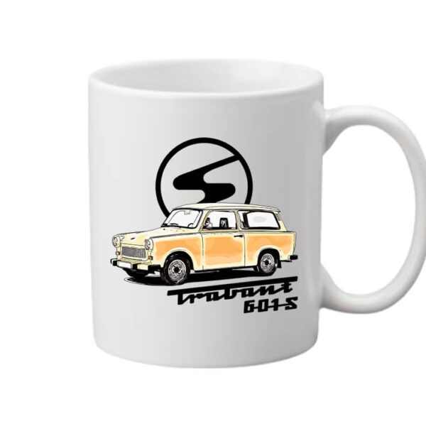 Bögre Trabant 601 fehér