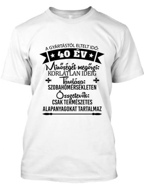 40 éves születésnap  - Férfi póló