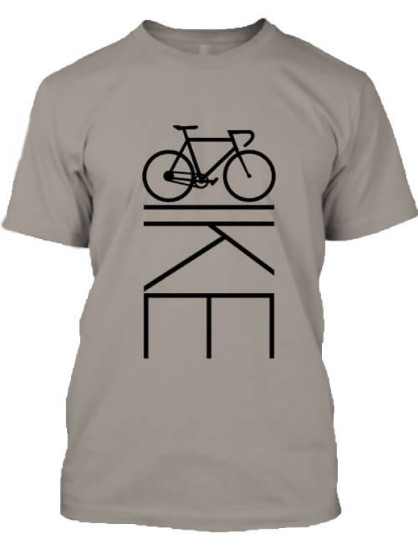 Férfi póló Bicikli kerékpár capuccino