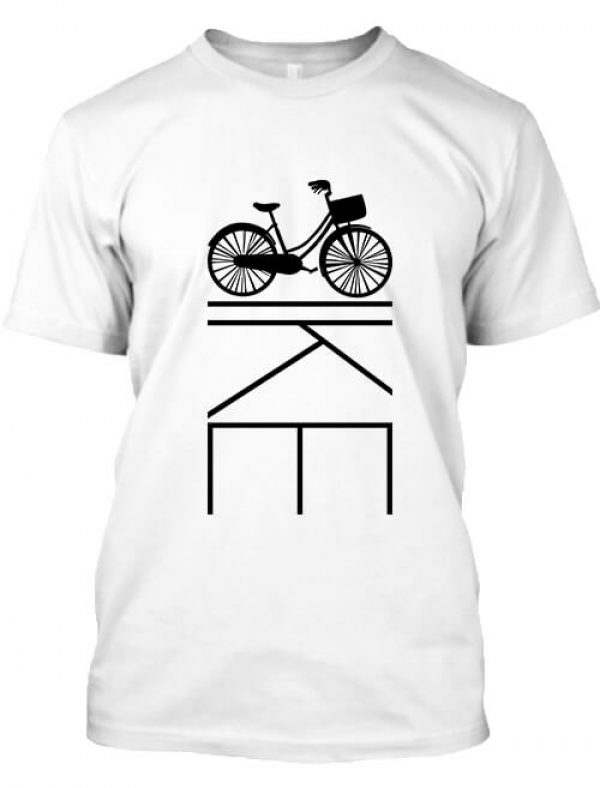 Férfi póló Kerékpár bringa fehér