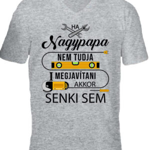 Nagypapa megjavítja – Férfi V nyakú póló