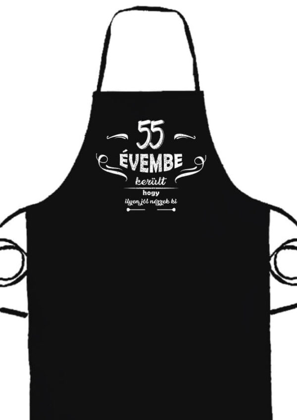 55 évembe születésnap- Prémium kötény