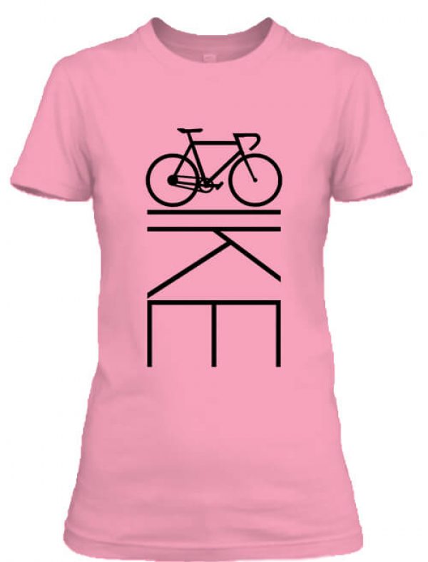 Női póló Bicikli kerékpár pink