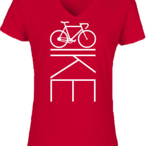 Bicikli kerékpár – Női V nyakú póló