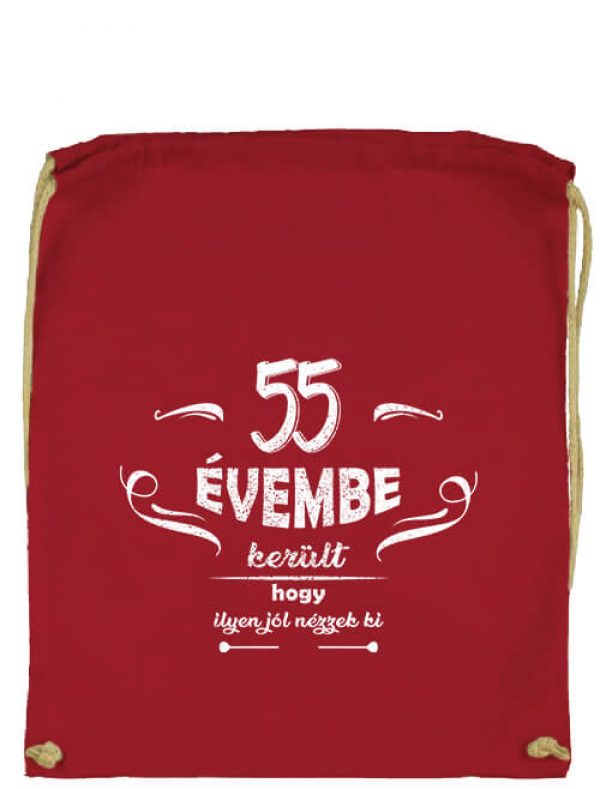 55 évembe születésnap- Prémium tornazsák