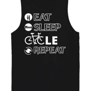 Eat sleep cycle repeat – Férfi ujjatlan póló