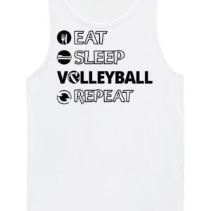 Eat sleep volleyball repeat – Férfi ujjatlan póló