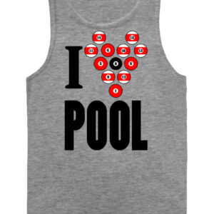 I love pool billiárd – Férfi ujjatlan póló