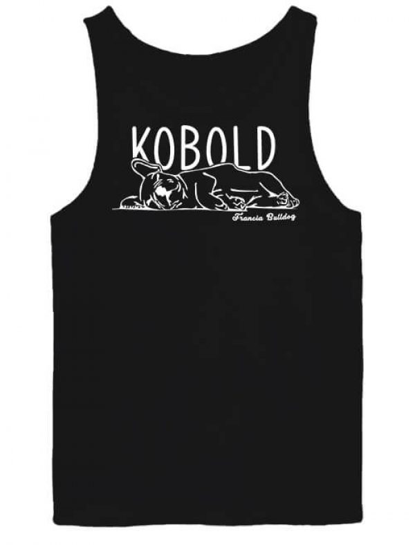 Férfi ujjatlan póló Kobold francia bulldog fekete