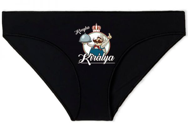 Női bugyi Konyha királya fekete