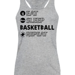 Eat sleep basketball repeat – Női ujjatlan póló