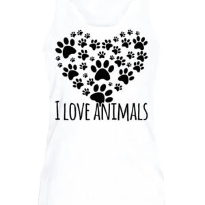 I love animals – Női ujjatlan póló