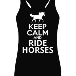 Keep calm and ride horses lovas – Női ujjatlan póló