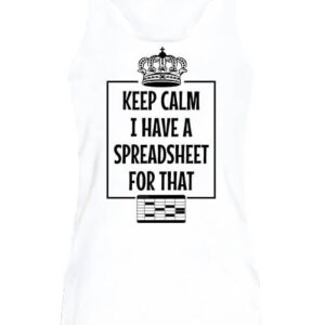 Keep calm I have a spreadsheet – Női ujjatlan póló