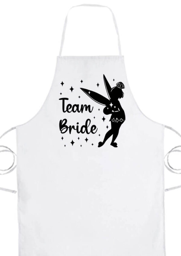 Kötény Team Bride Csingiling lánybúcsú fehér
