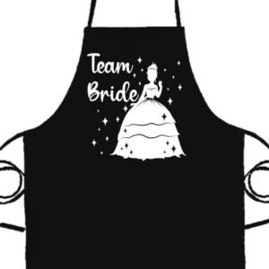 Team Bride Princess lánybúcsú- Basic kötény – Fekete