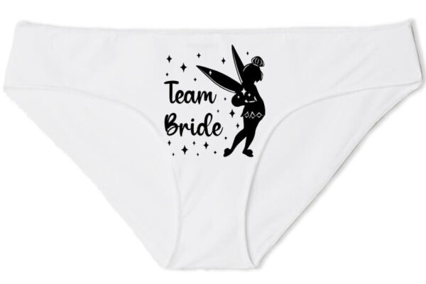 Női bugyi Team Bride Csingiling lánybúcsú fehér