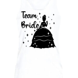 Team Bride Princess lánybúcsú – Női ujjatlan póló – M, Fehér