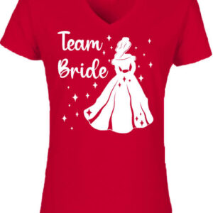 Team Bride Királynő lánybúcsú – Női V nyakú póló