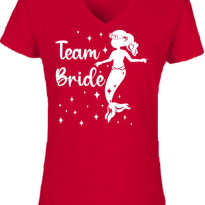 Team Bride Sellő lánybúcsú – Női V nyakú póló