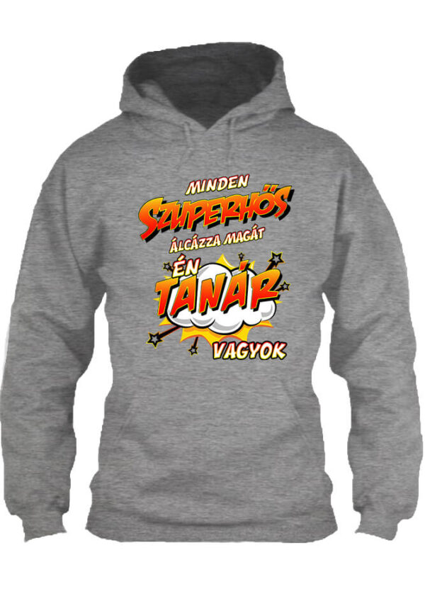 Pulóver Szuperhős tanár szürke