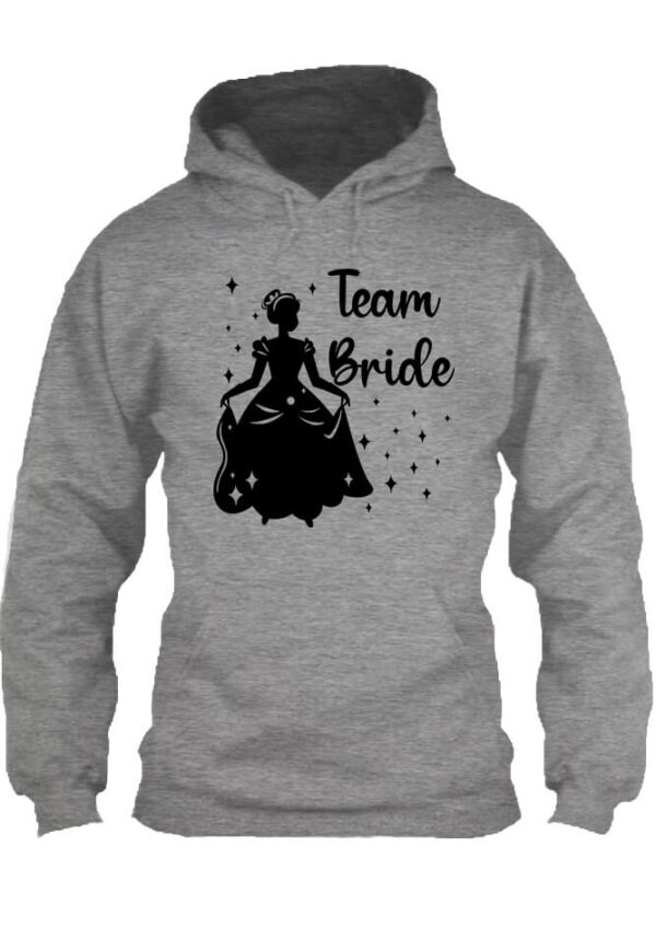 Pulóver Team Bride Királylány lánybúcsú szürke