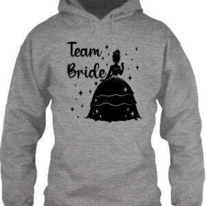 Team Bride Princess lánybúcsú – Unisex kapucnis pulóver