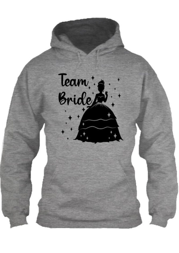 Team Bride Princess lánybúcsú - Unisex kapucnis pulóver