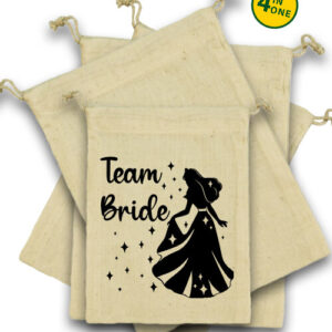 Team Bride Királykisasszony lánybúcsú – Vászonzacskó szett
