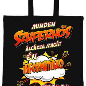 Szuperhős informatikus – hosszú vagy rövid fülű vászontáska