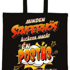 Szuperhős postás – hosszú vagy rövid fülű vászontáska