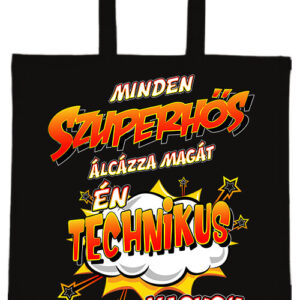 Szuperhős technikus – hosszú vagy rövid fülű vászontáska