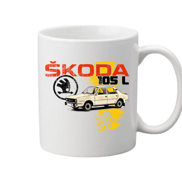 Bögre Skoda 105 L fehér