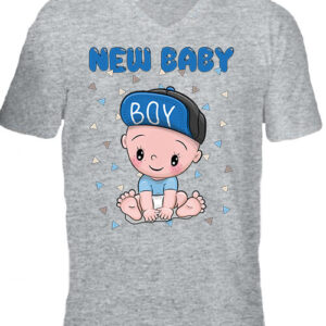 New baby boy – Férfi V nyakú póló