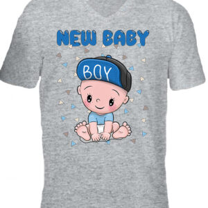 New baby boy – Férfi V nyakú póló