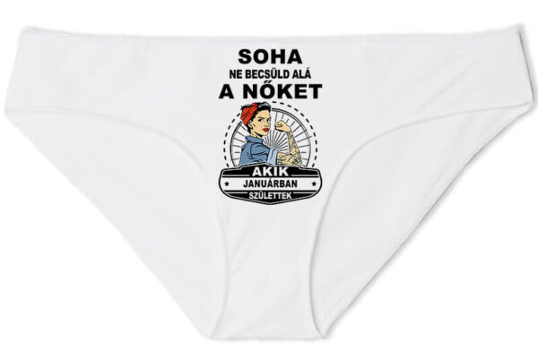 Női bugyi Januári nők fehér