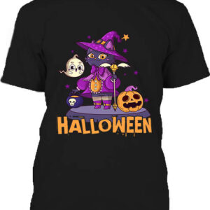Boszorkány Macska Halloween – Férfi póló